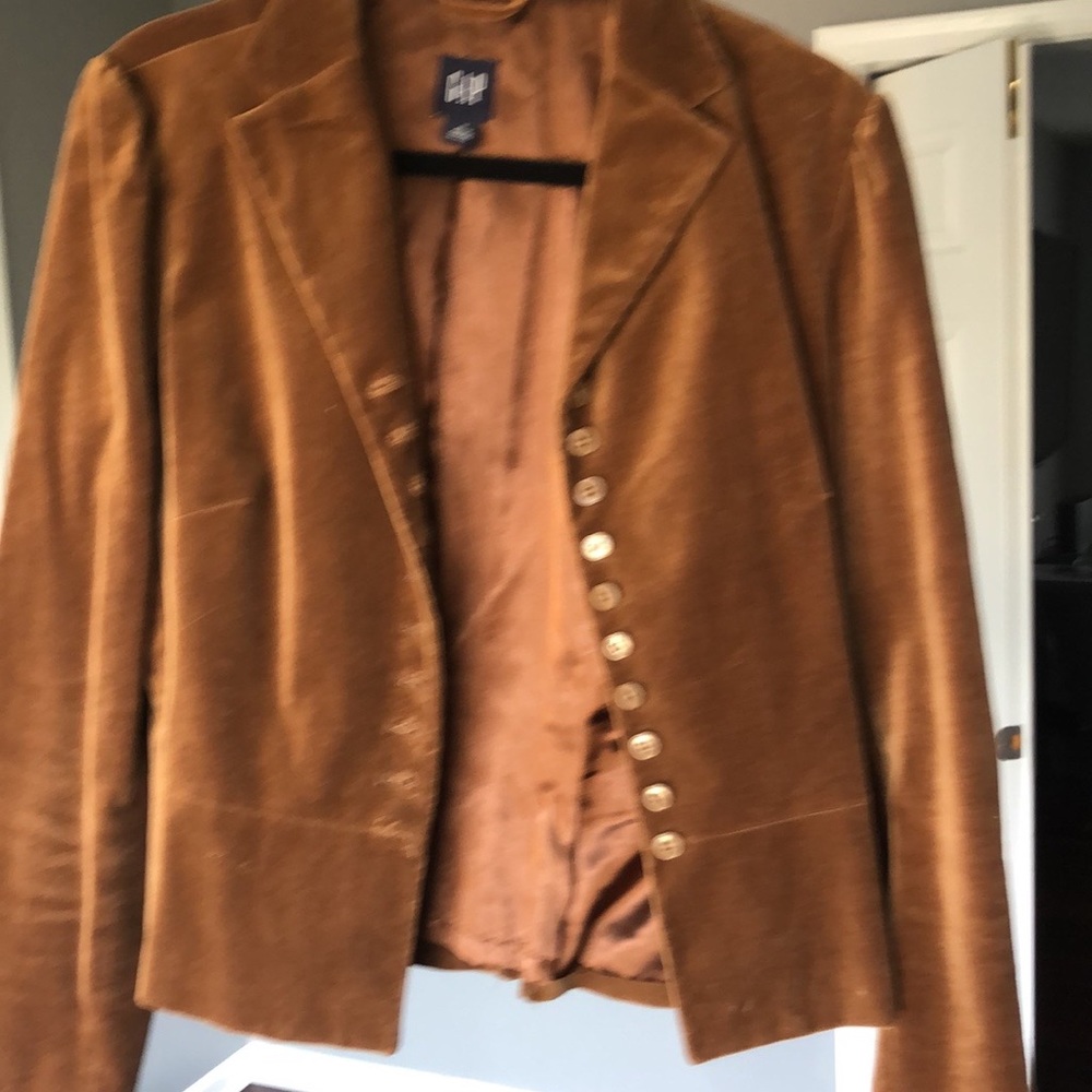 Gap blazer size 10 brown velvet